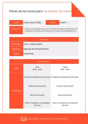 Guía de planes sencillos para las vacaciones escolares en rojo y gris