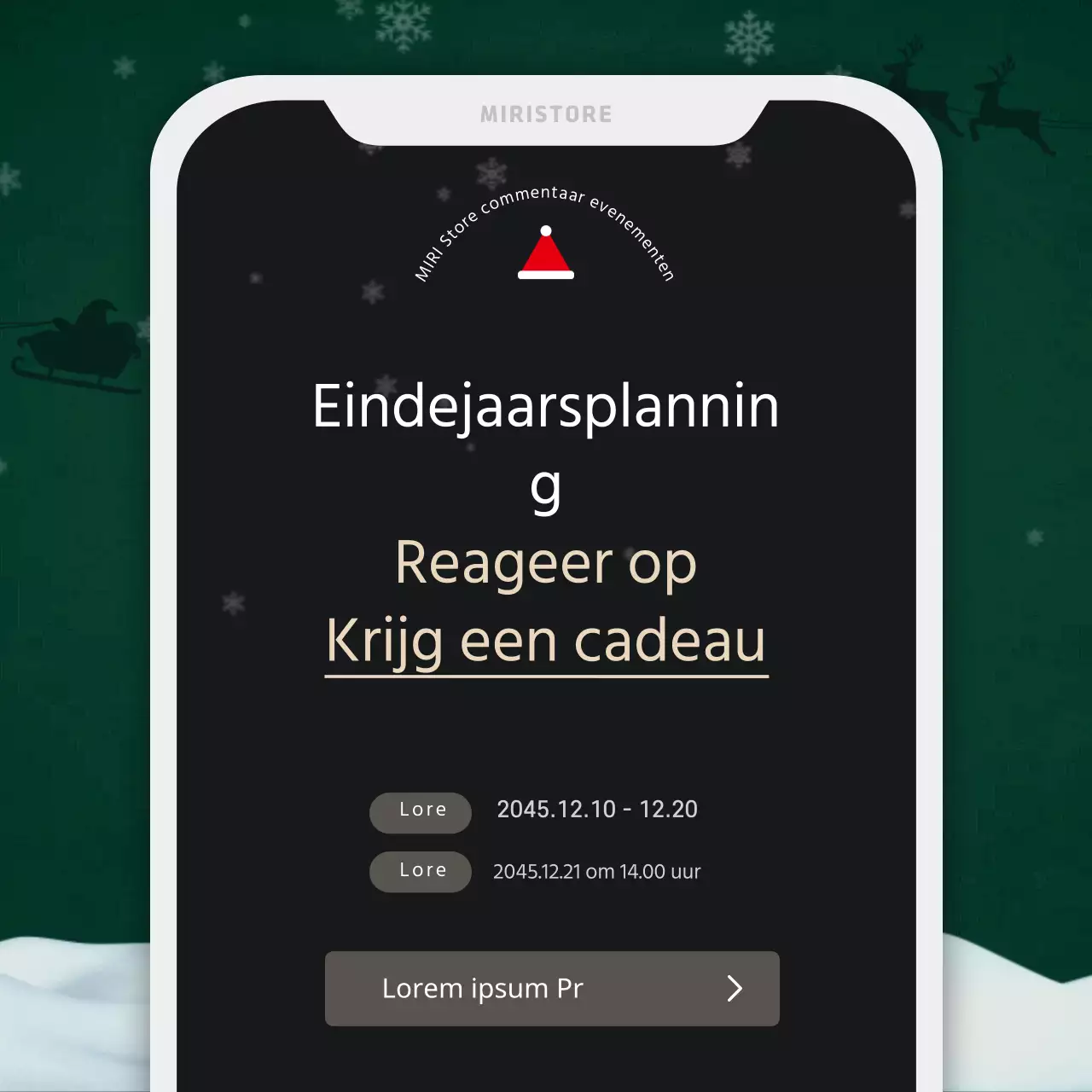 Een rood met groene kerstmarketingopdracht