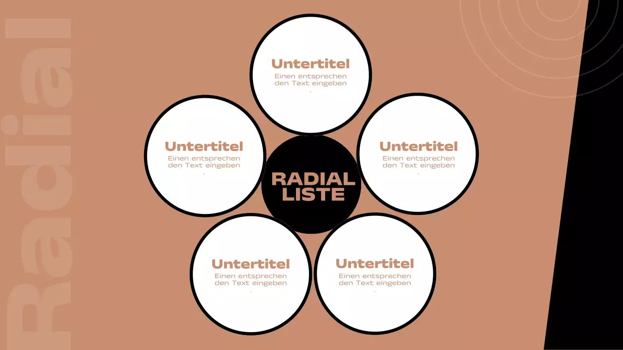 Brauner und schwarzer Minimal-Seitenbericht mit mehreren Layouts