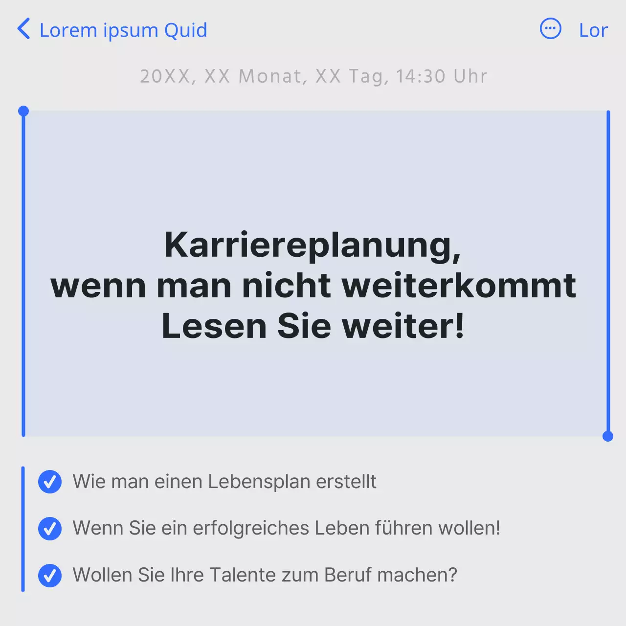 Ein Leitfaden zur Gestaltung einer einfachen Karriere in Weiß und Blau