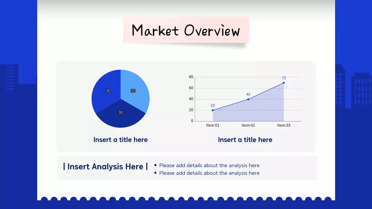 Blue Modern Market Report Document Presentation