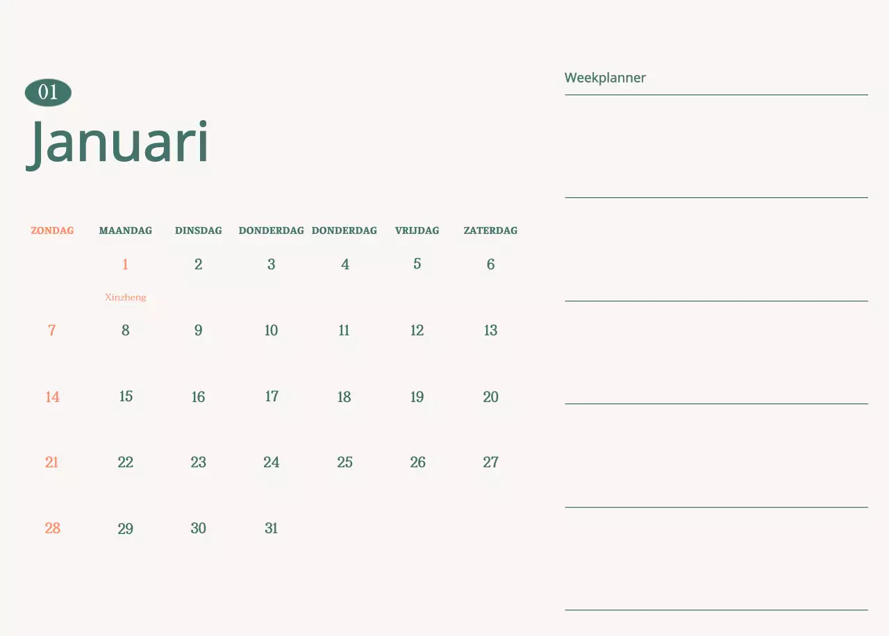 Cafékalender met aanbevelingen voor de drank van de maand