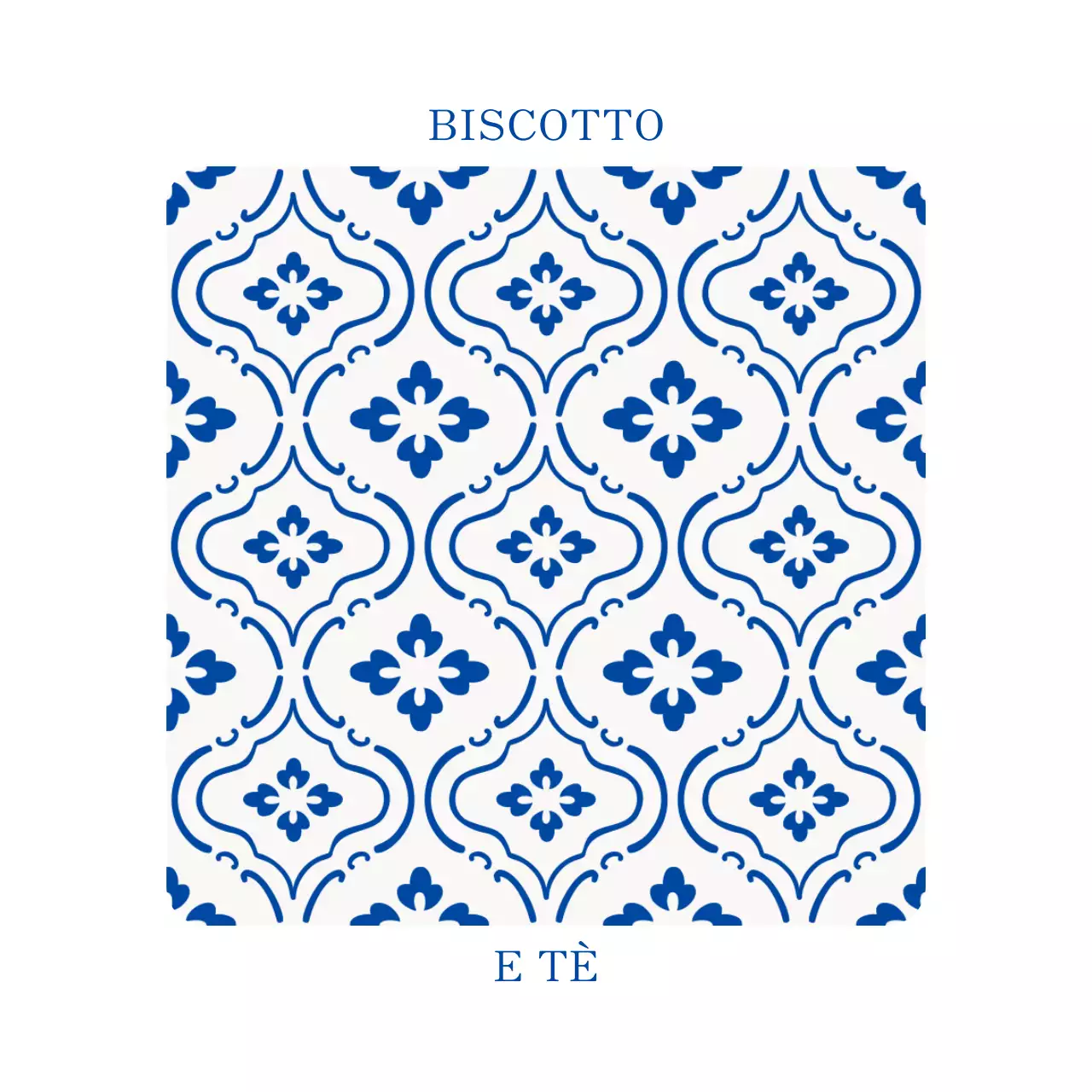 Una caffetteria con un lussuoso concetto di pattern blu