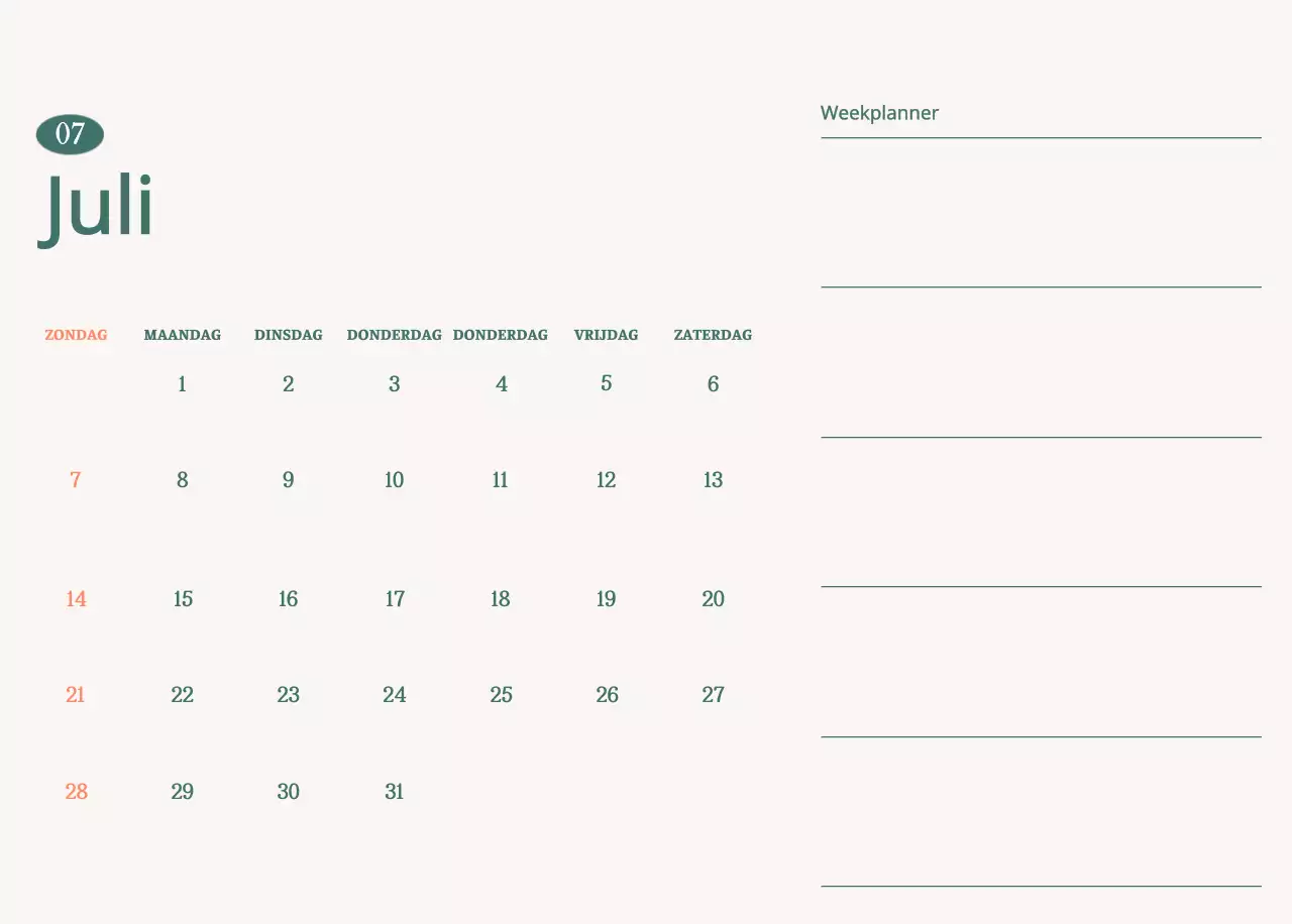 Cafékalender met aanbevelingen voor de drank van de maand
