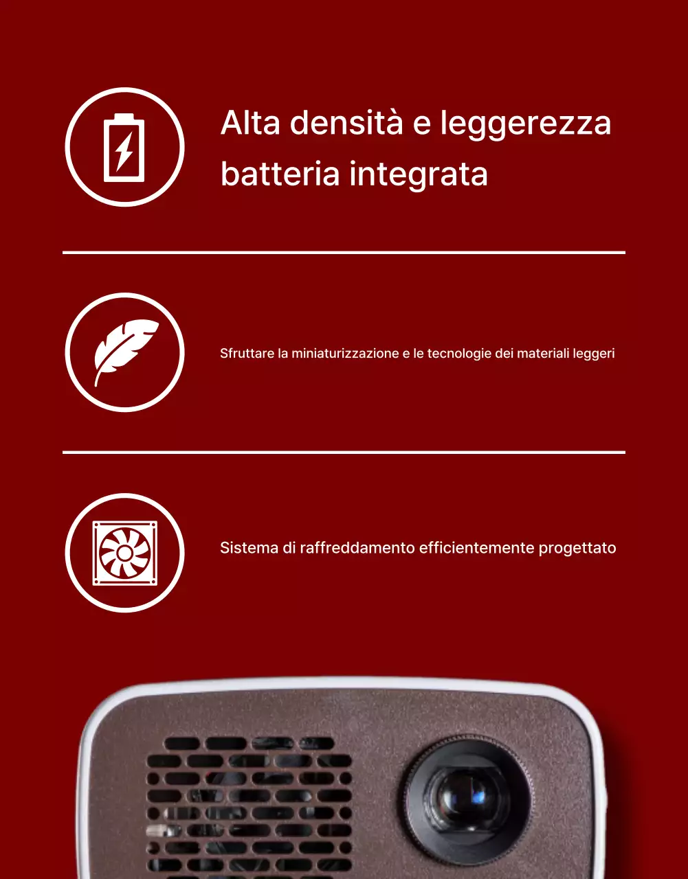 Rosso, semplice descrizione del prodotto elettronico