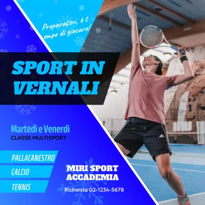 Promuovere un moderno centro di sport invernali in blu