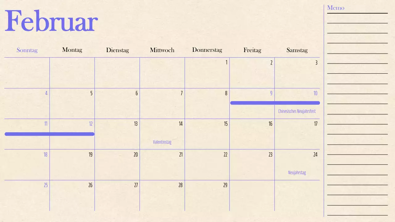 Ein Regenbogen von trendigen Kalenderplanern