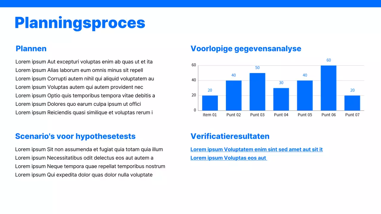 Eenvoudige carrière portfolio met blauwe achtergrond