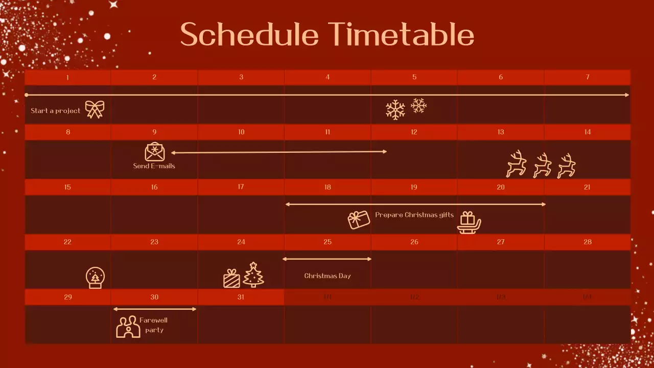 Red Vintage Christmas Event Presentation