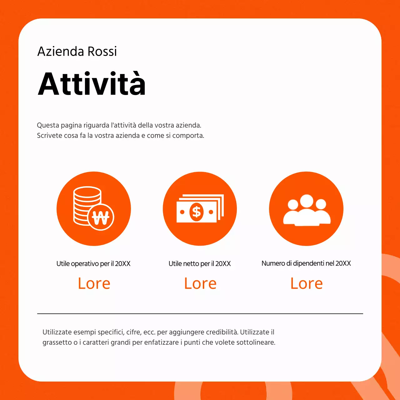 Una semplice piazzola arancione e grigia su di noi