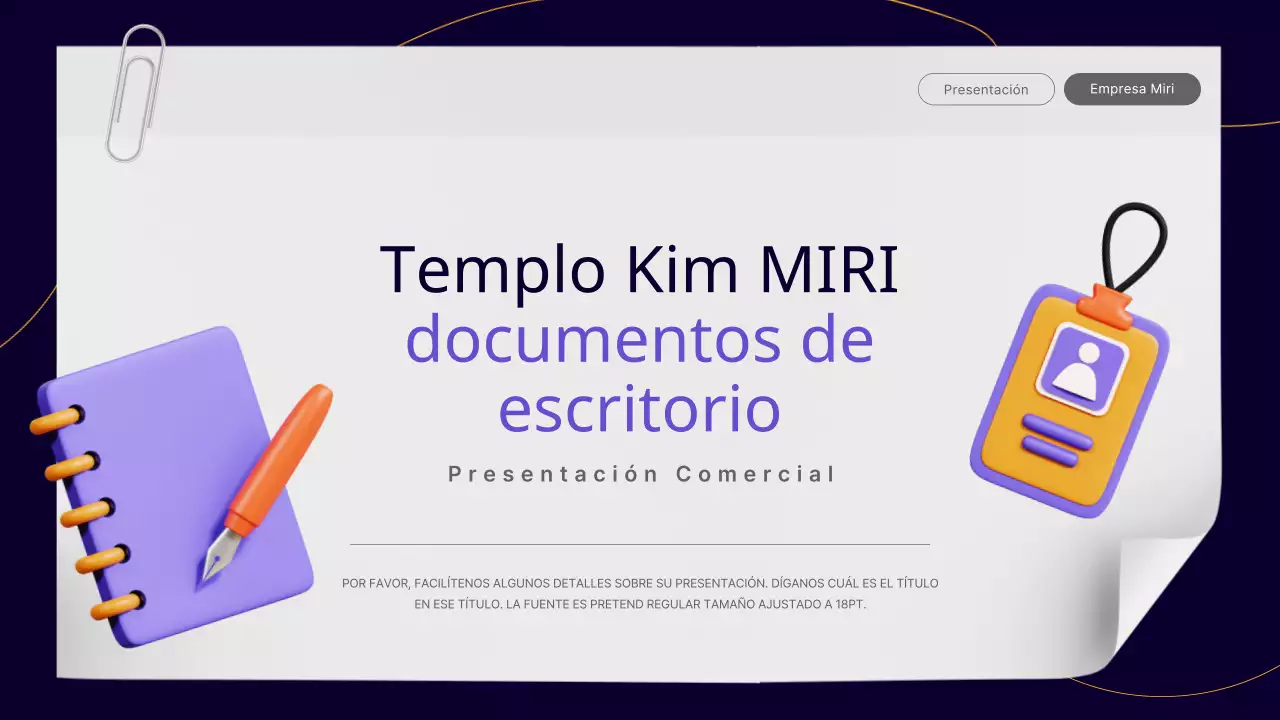 Un sencillo informe empresarial de oficinista en morado y amarillo