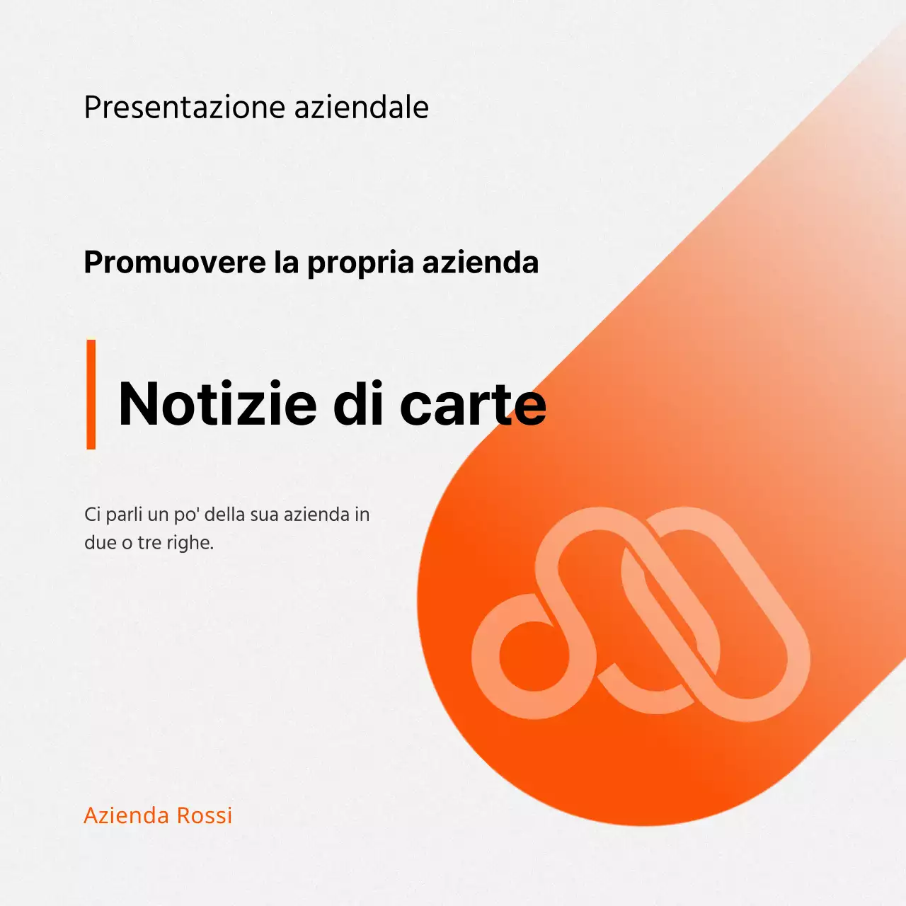 Una semplice piazzola arancione e grigia su di noi
