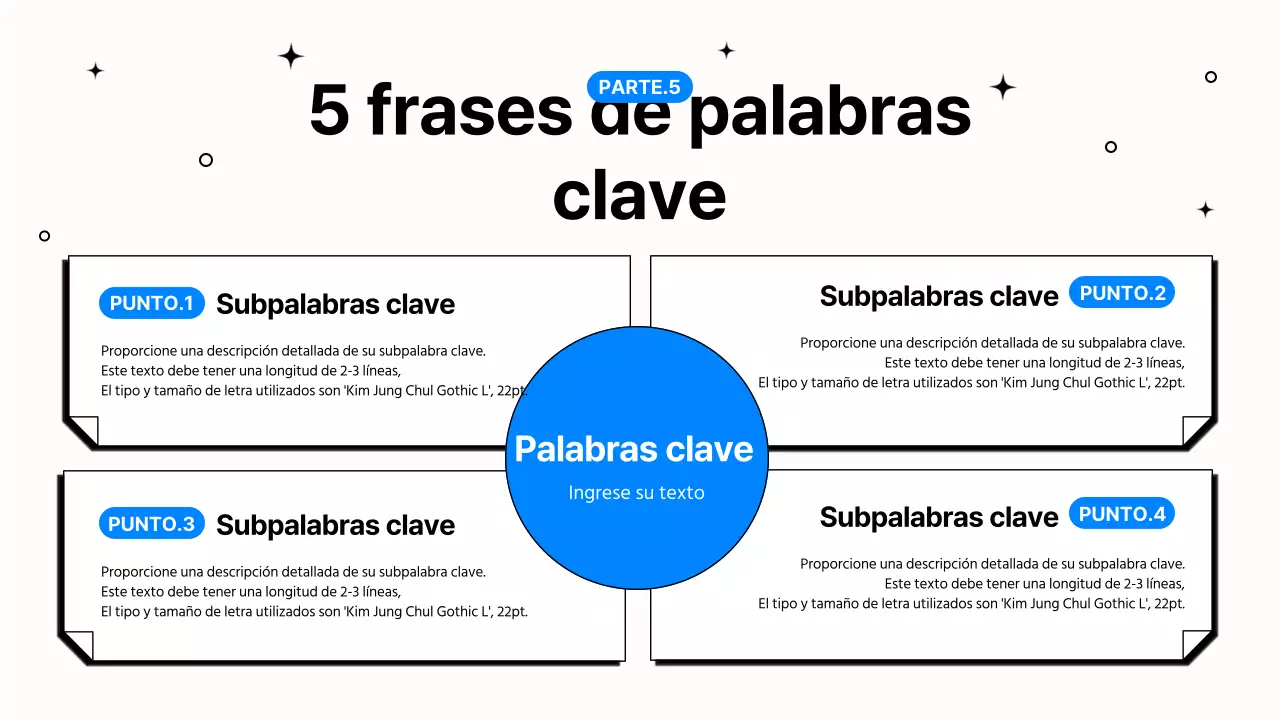 Sencilla presentación de trabajo de oficina en azul y negro