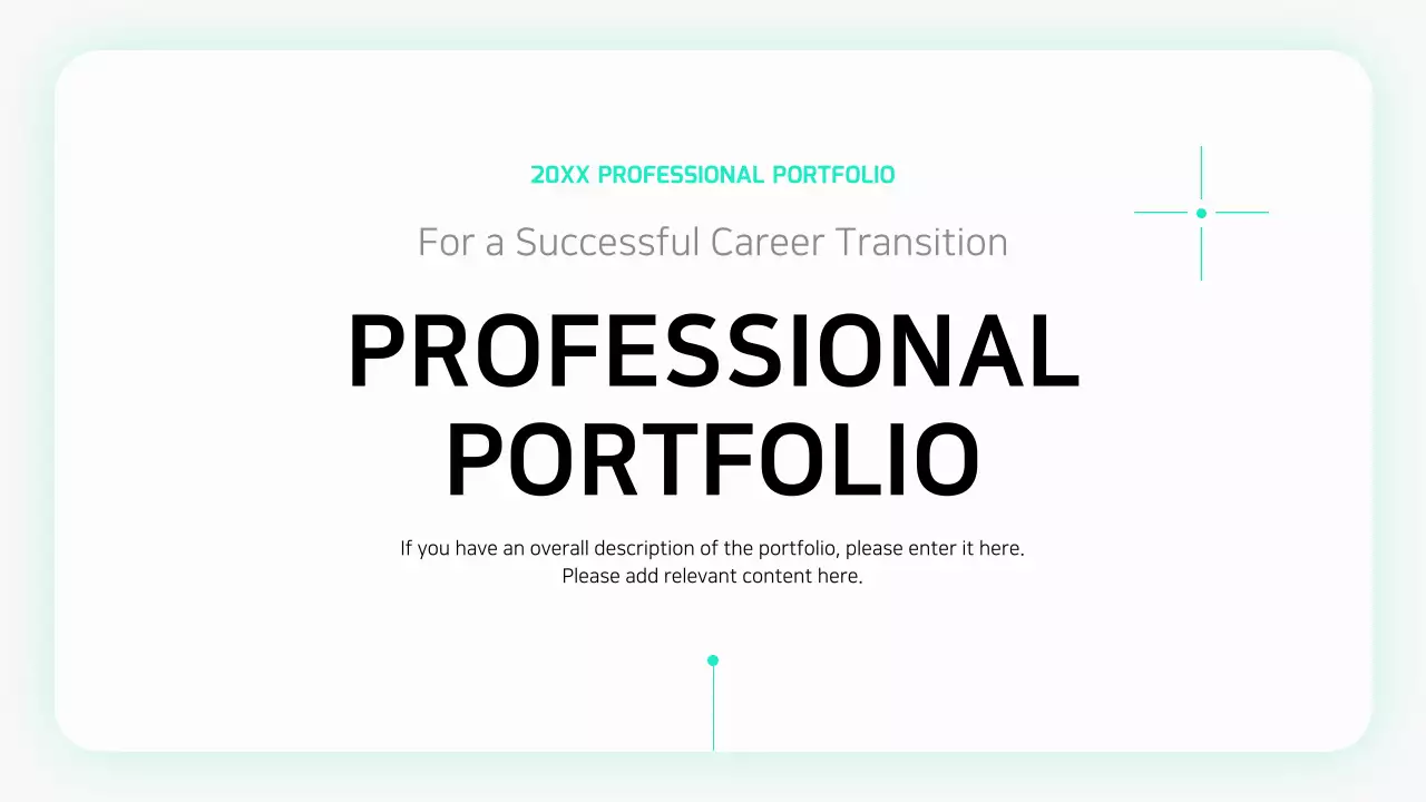 화이트 모던 포트폴리오 이력서 프레젠테이션