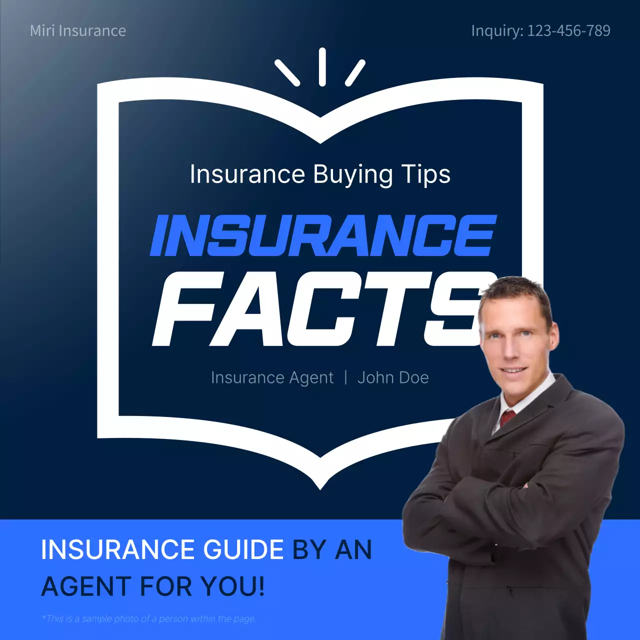 Blue Professional Insurance Guide Social Media Post