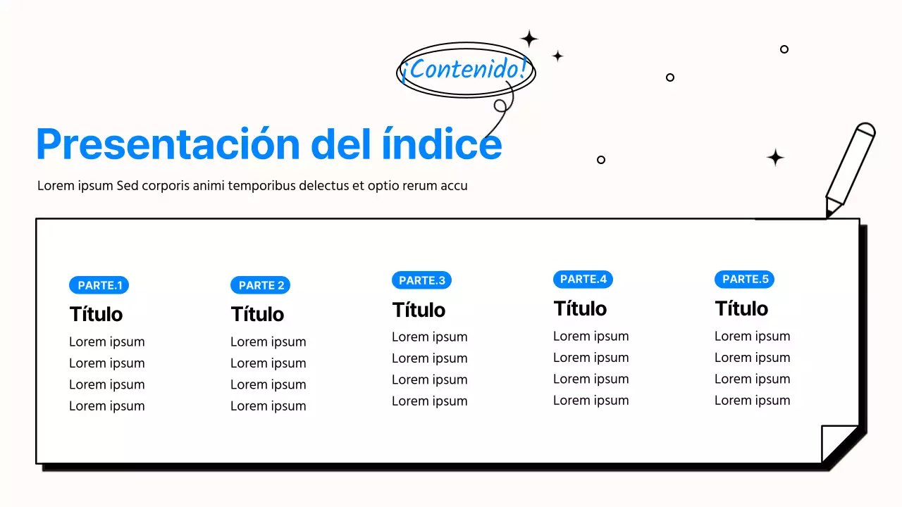 Sencilla presentación de trabajo de oficina en azul y negro