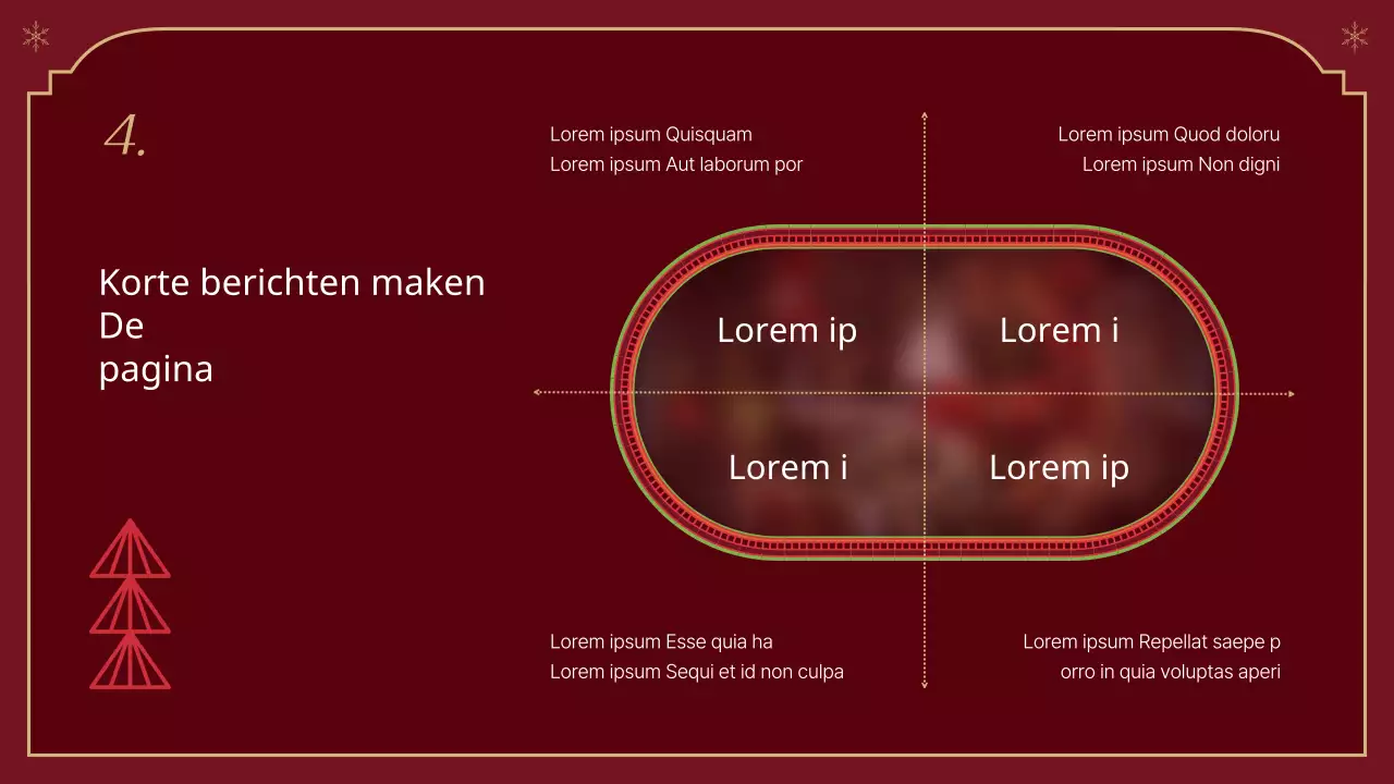 Een klassieke kerstreportage in rood en beige