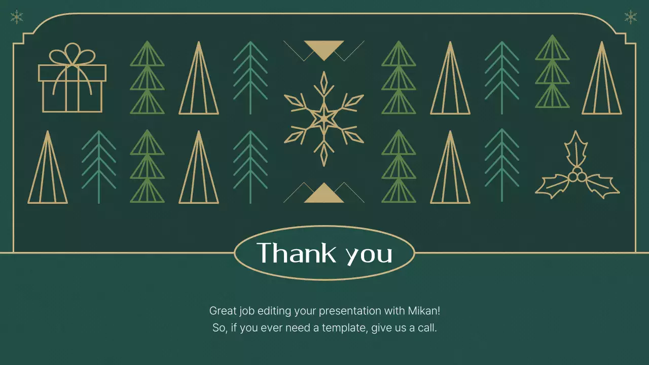 Green Elegant Christmas Event Presentation