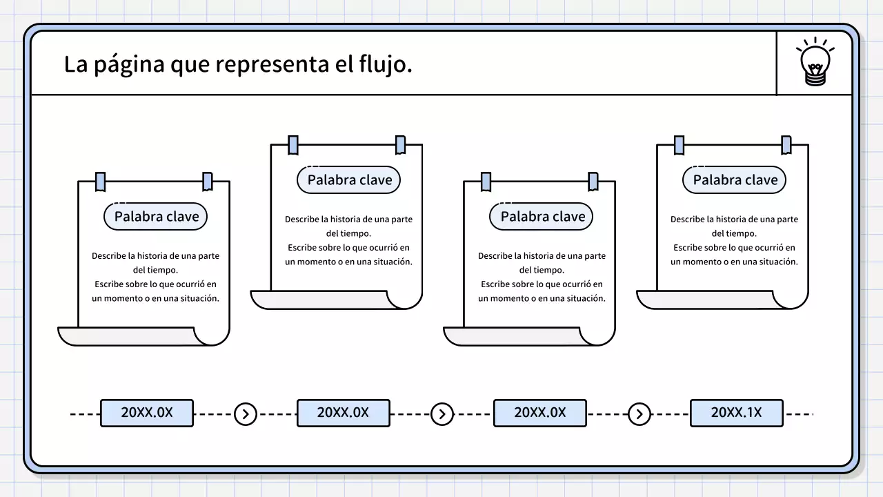 Un sencillo informe de síntesis de color azul claro