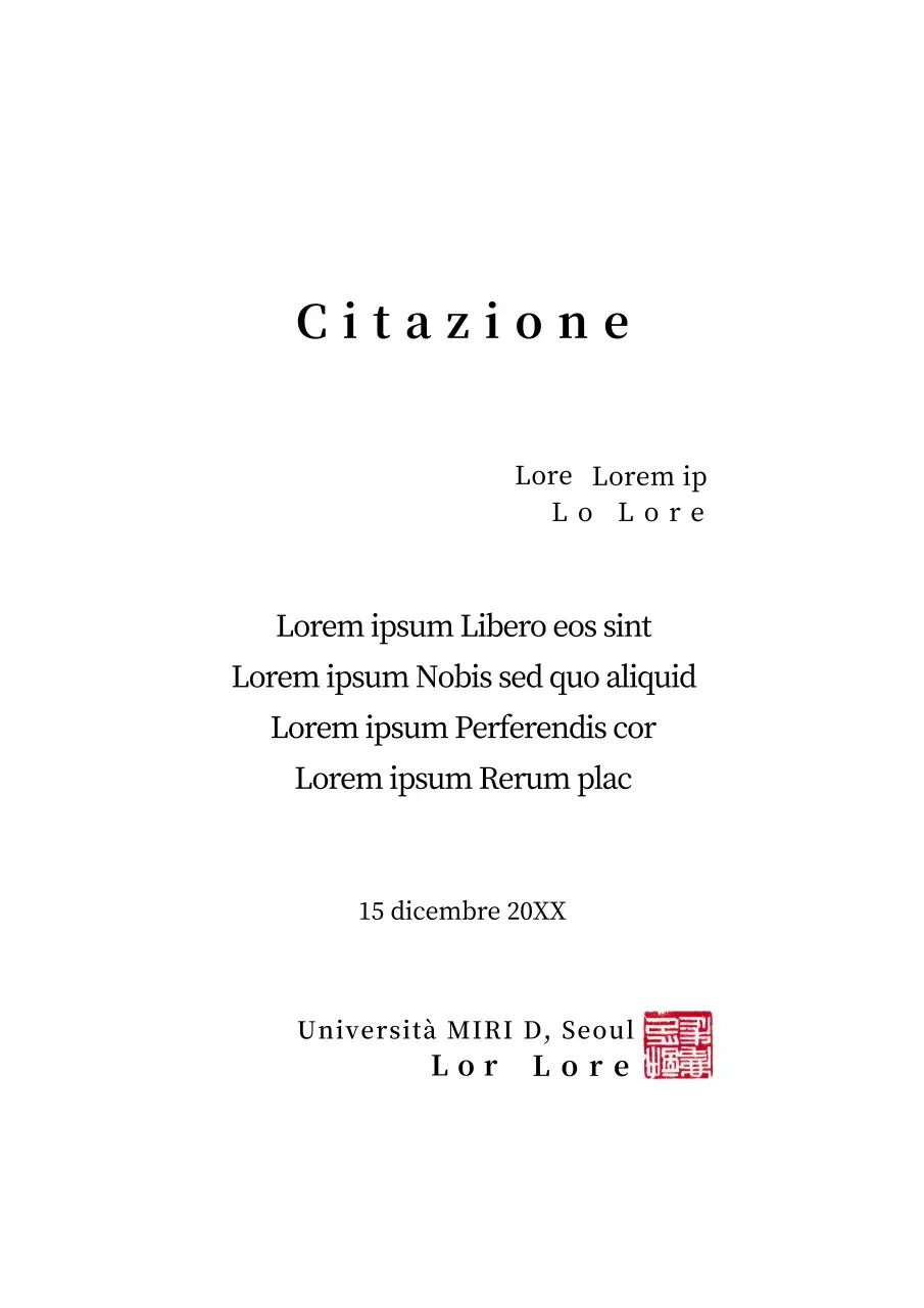 Università Citazione pulita ed elegante