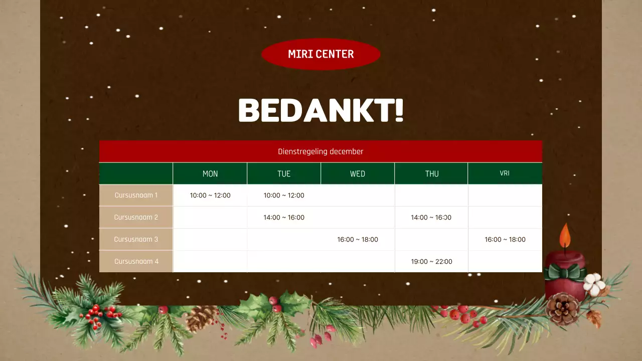 Vintage bruin en beige trainingsgids voor vrijwilligers tijdens de wintervakantie