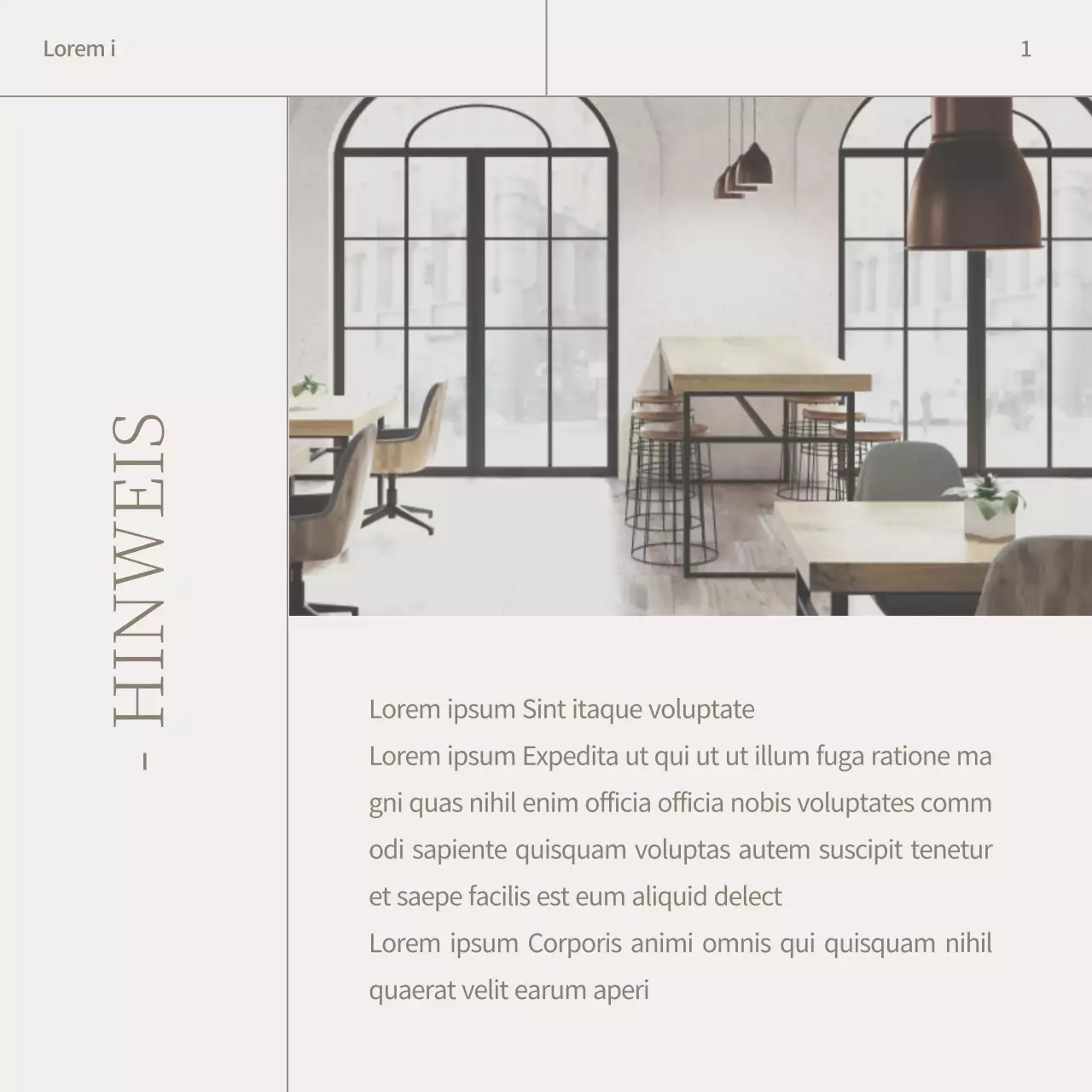 Förderung einer modernen Kaffeehausmarke in Beige und Braun