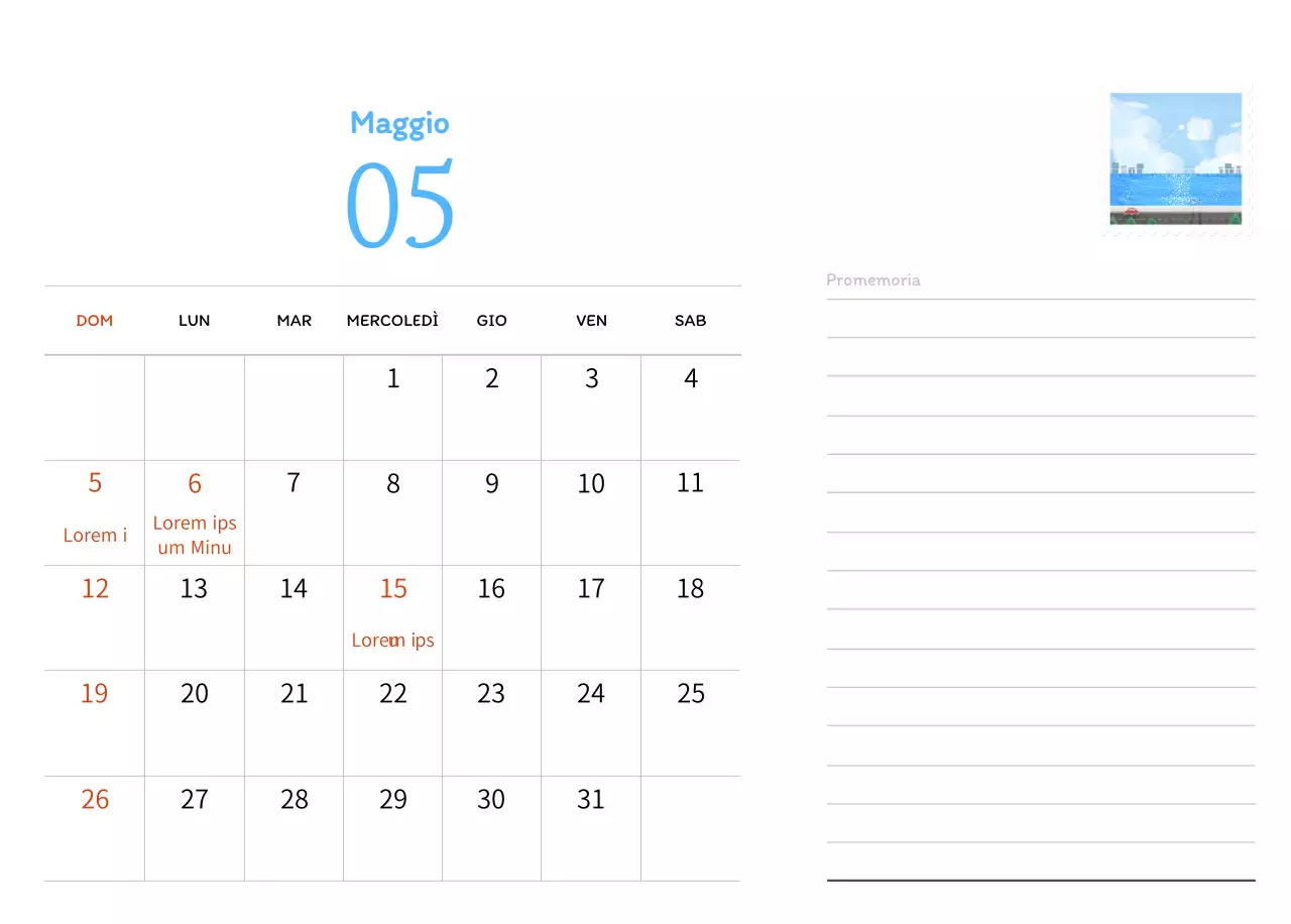 Illustrazioni di francobolli con un concetto caldo