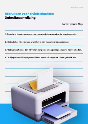 Aankondiging van het gebruik van blauwe, eenvoudige 3D-prints voor de publieke sector