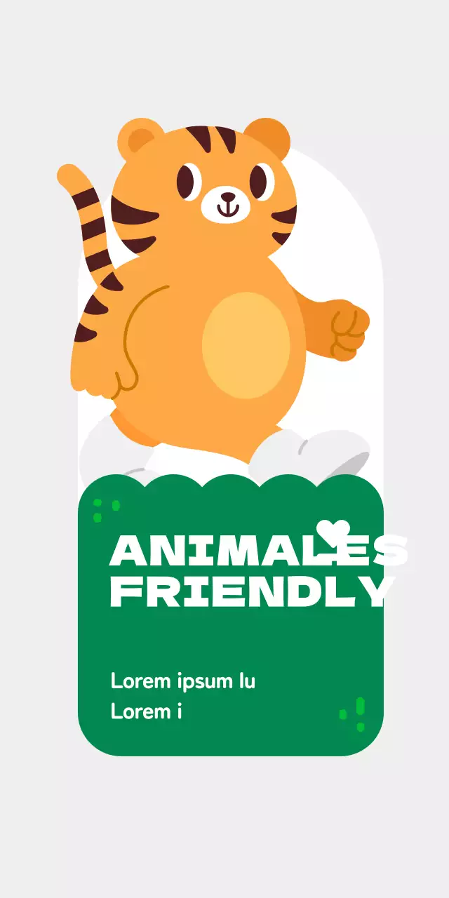 Estacas para eventos de grupos de defensa de los derechos de los animales con simpáticas ilustraciones de personajes animales