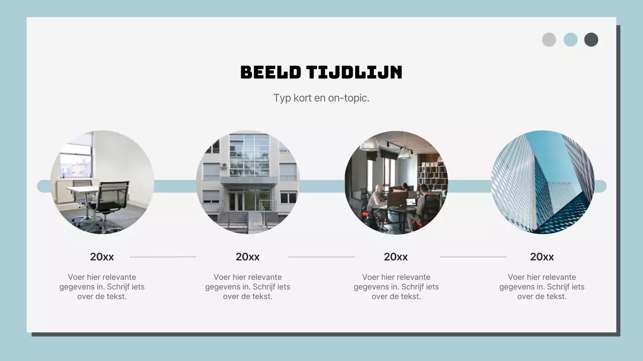 Hemelsblauw en Wit Klassiek Rapport met meerdere pagina's