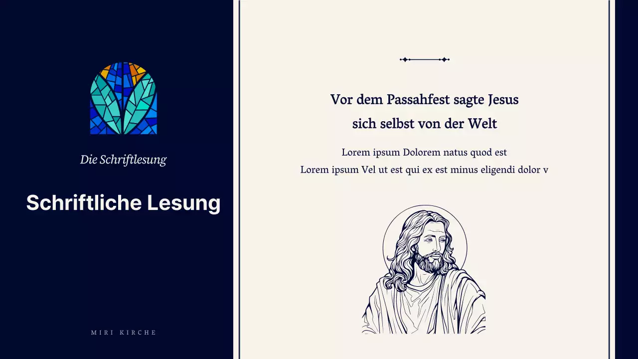 Ein Leitfaden für einfache Gottesdienste in Marineblau und Beige