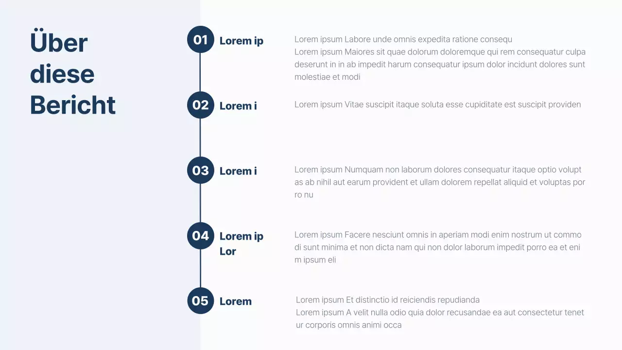 Ein einfacher ESG-Bericht in Marineblau und Hellblau