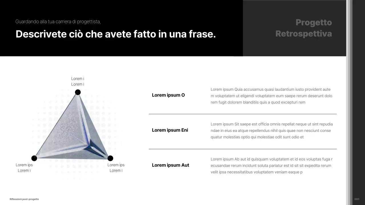 Portafoglio minimalista in bianco e nero per marketer in carriera