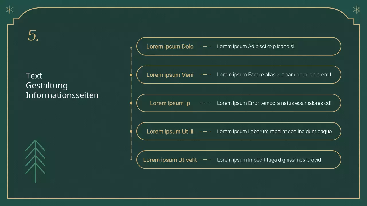 Ein klassischer Weihnachtsbericht in Grün und Beige