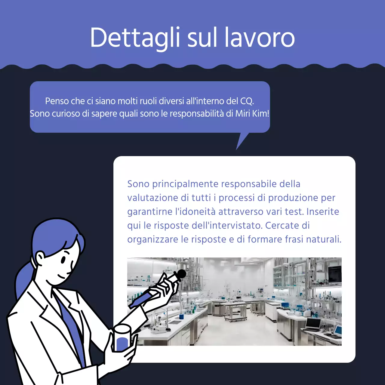 Una semplice lettera di presentazione per domande e offerte di lavoro in blu e marina