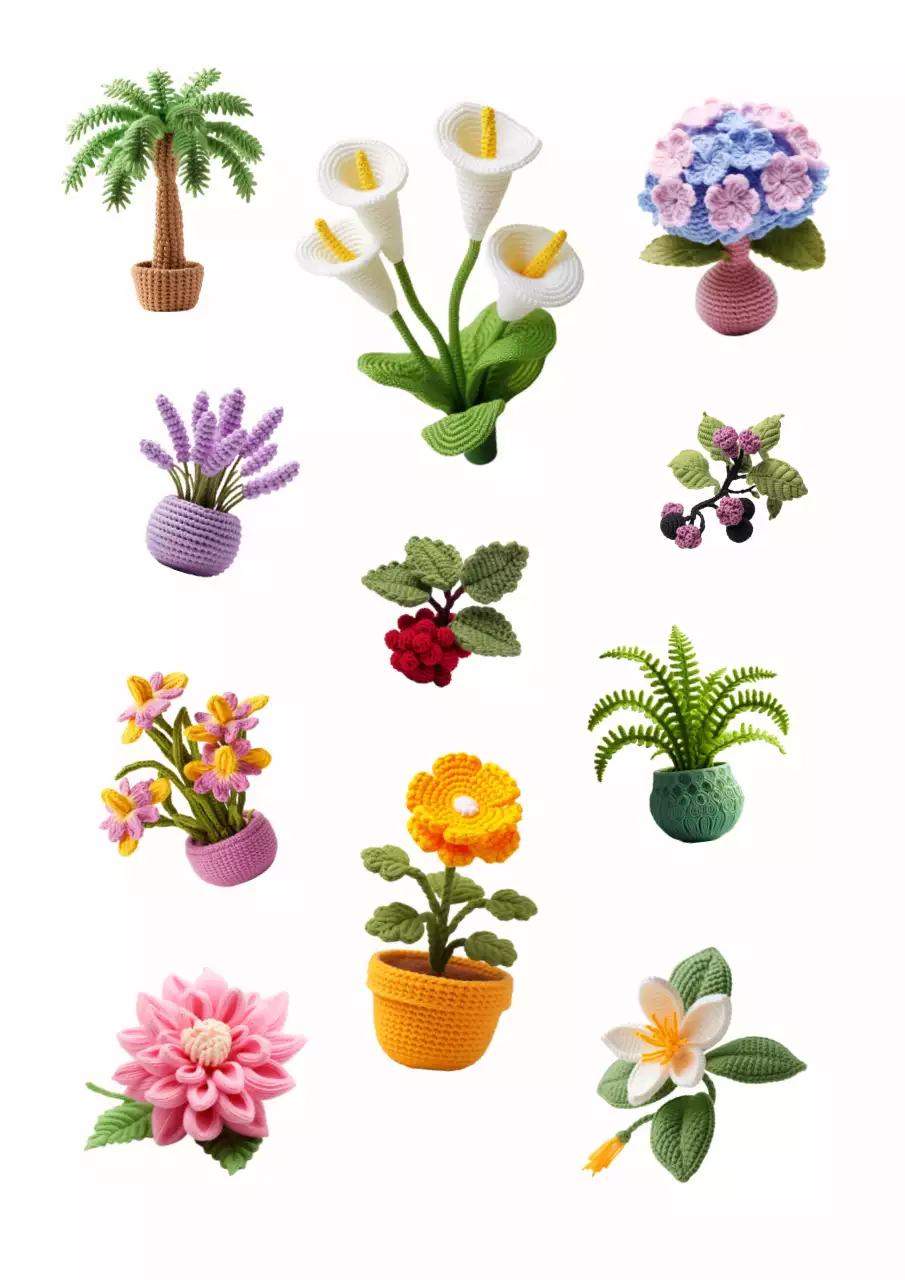 Bloemenstickers per type