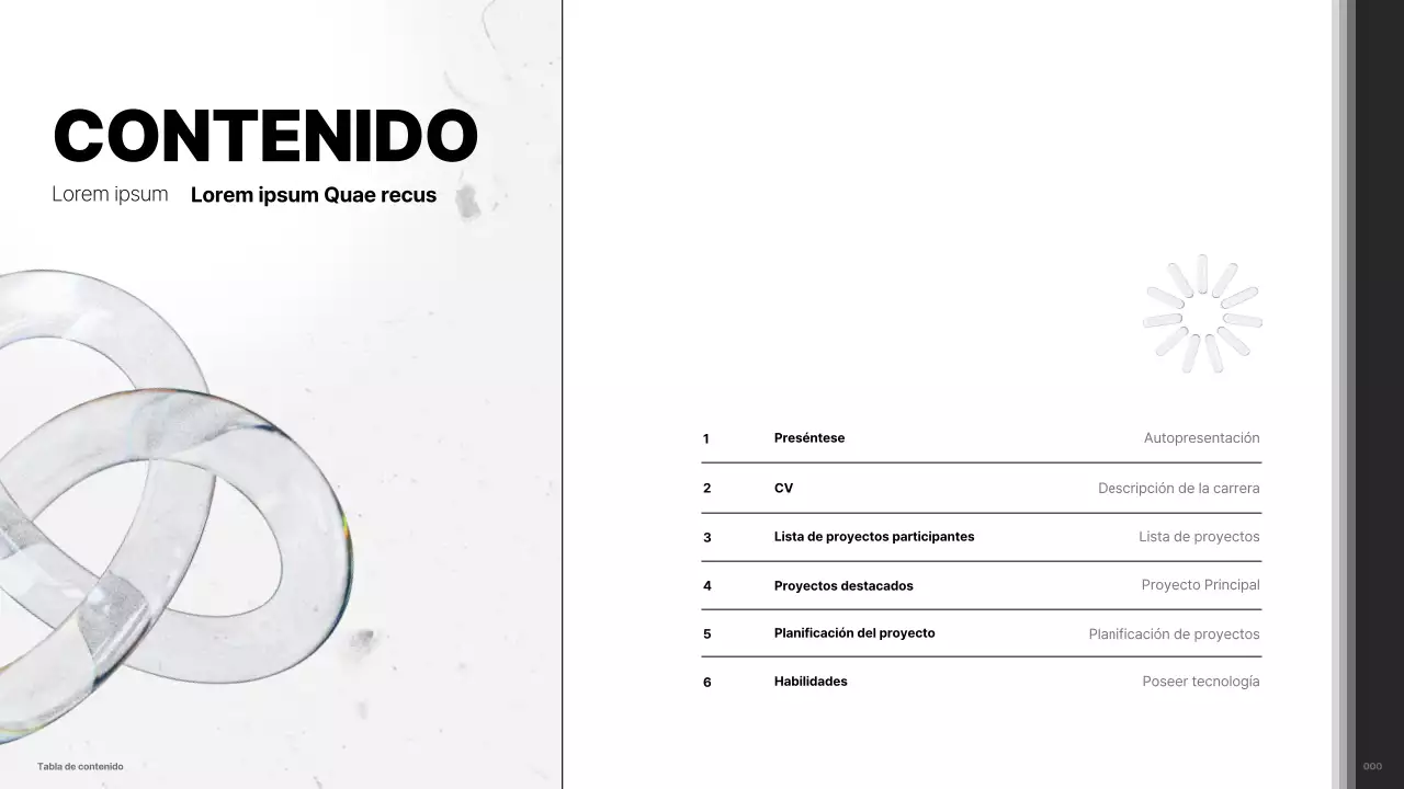 Cartera minimalista en blanco y negro para profesionales del marketing