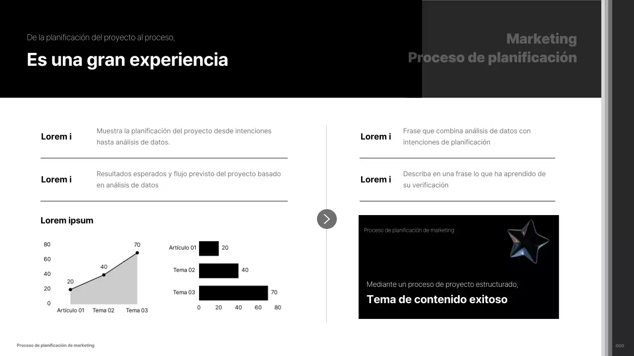 Cartera minimalista en blanco y negro para profesionales del marketing