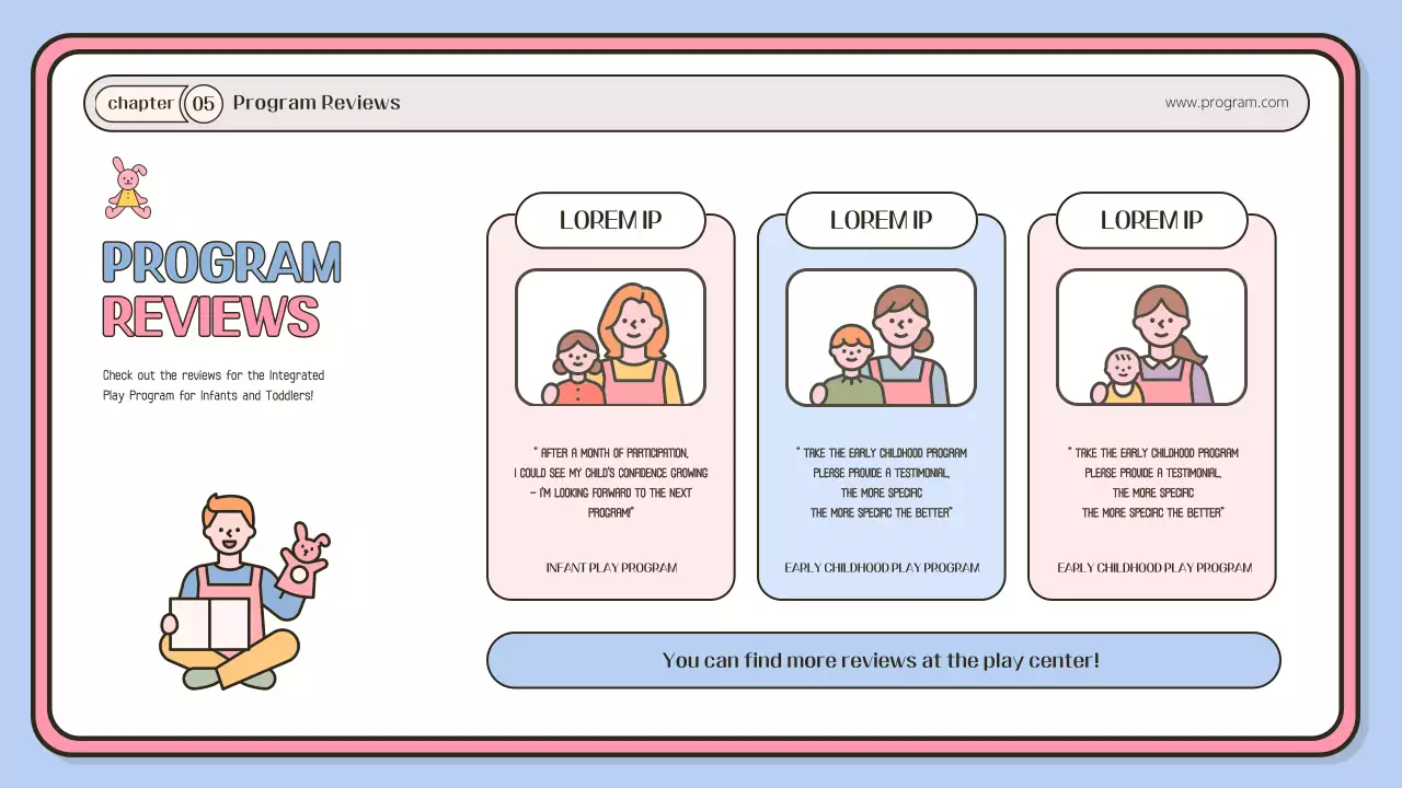 Pink Simple Play Program Guide Presentation