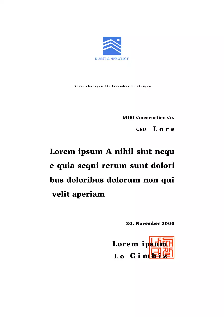 Achievement Award Design