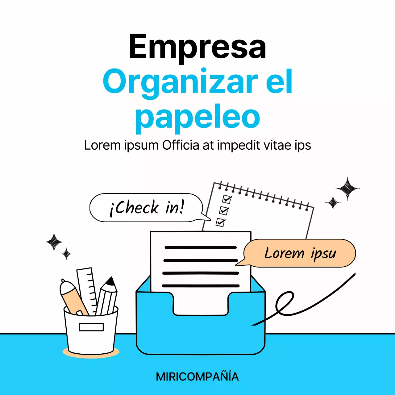  Consejos de negocios sencillos en azul claro y negro