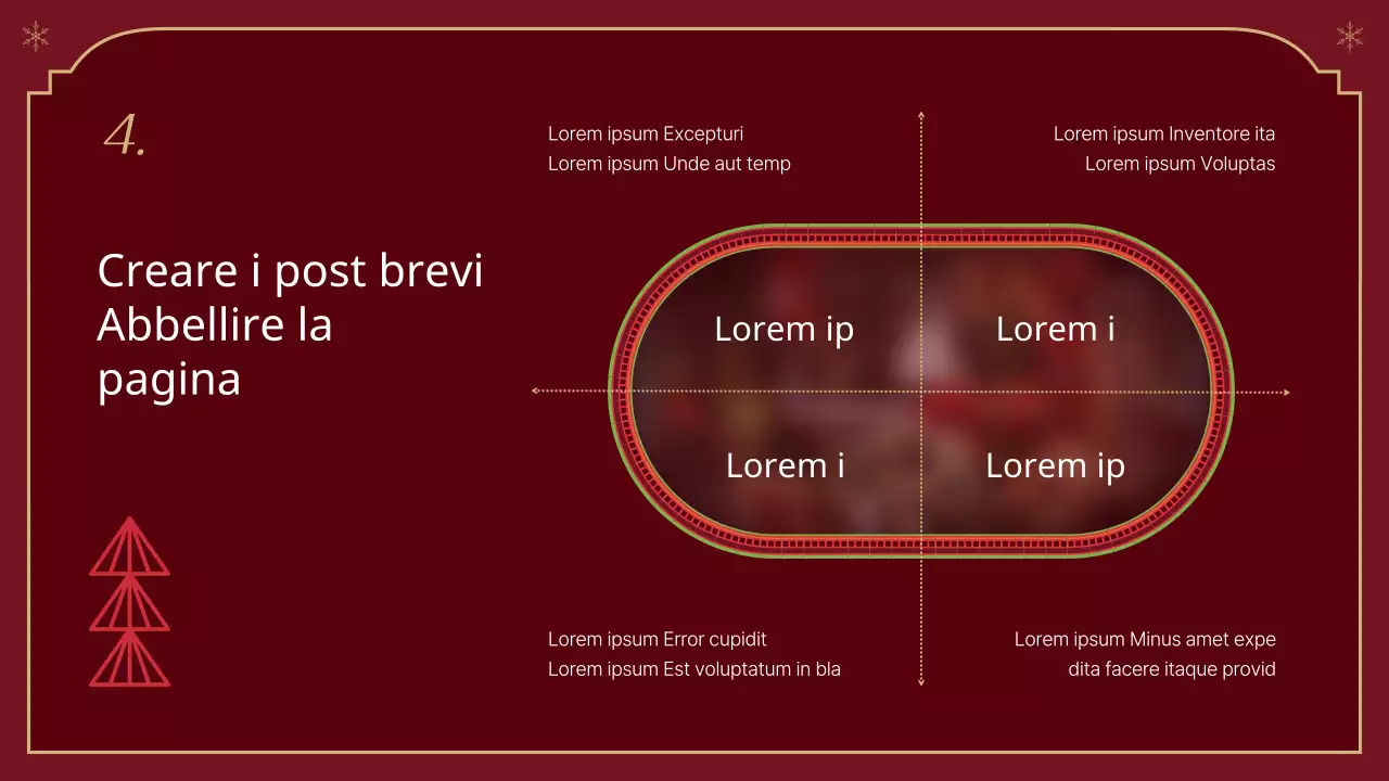 Un classico rapporto natalizio in rosso e beige
