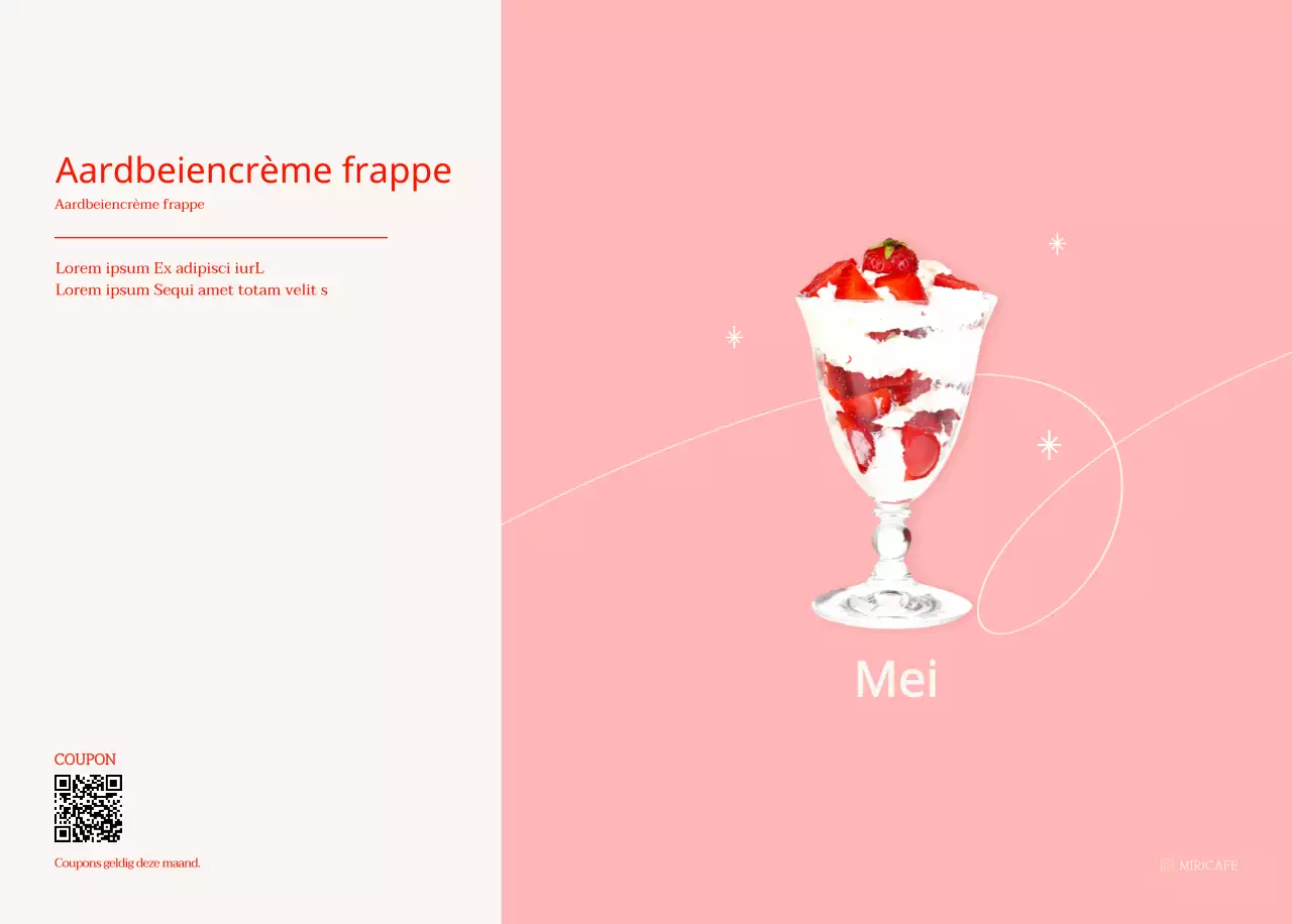 Cafékalender met aanbevelingen voor de drank van de maand