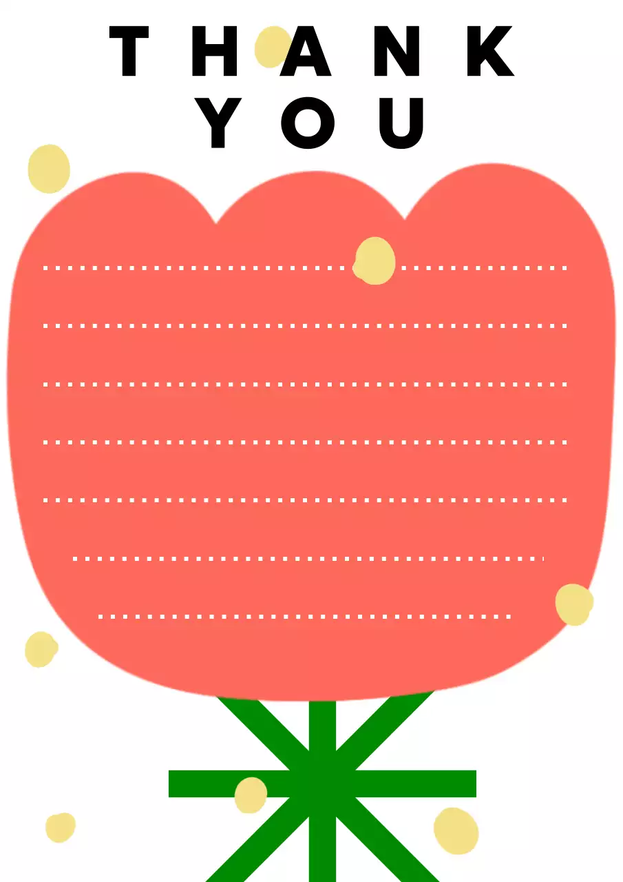 Red Simple Thank You Card