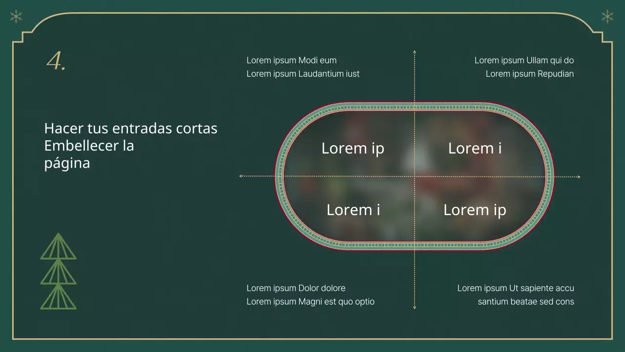 Un reportaje navideño clásico en verde y beige
