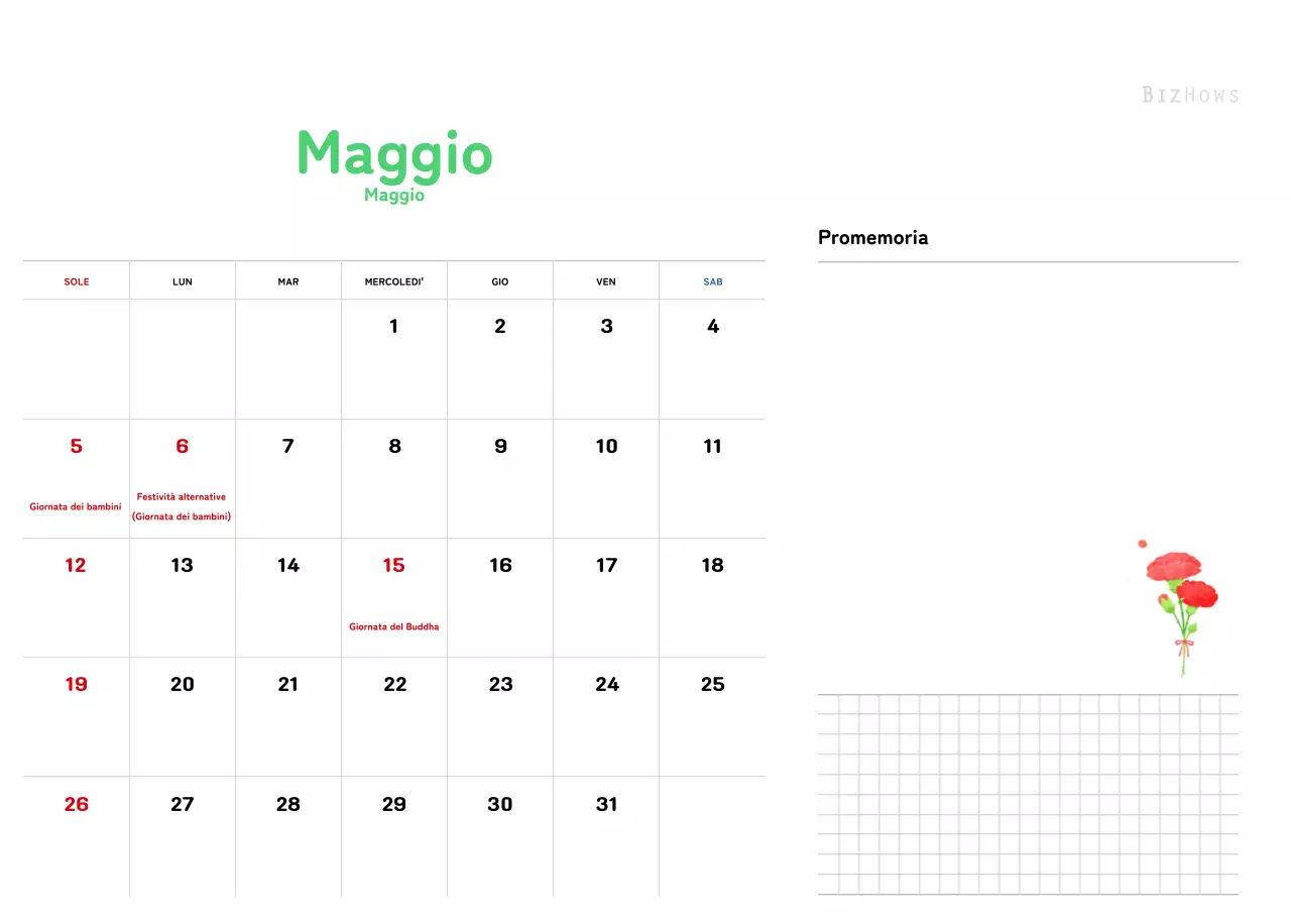 Un calendario di Capodanno caldo e illustrato