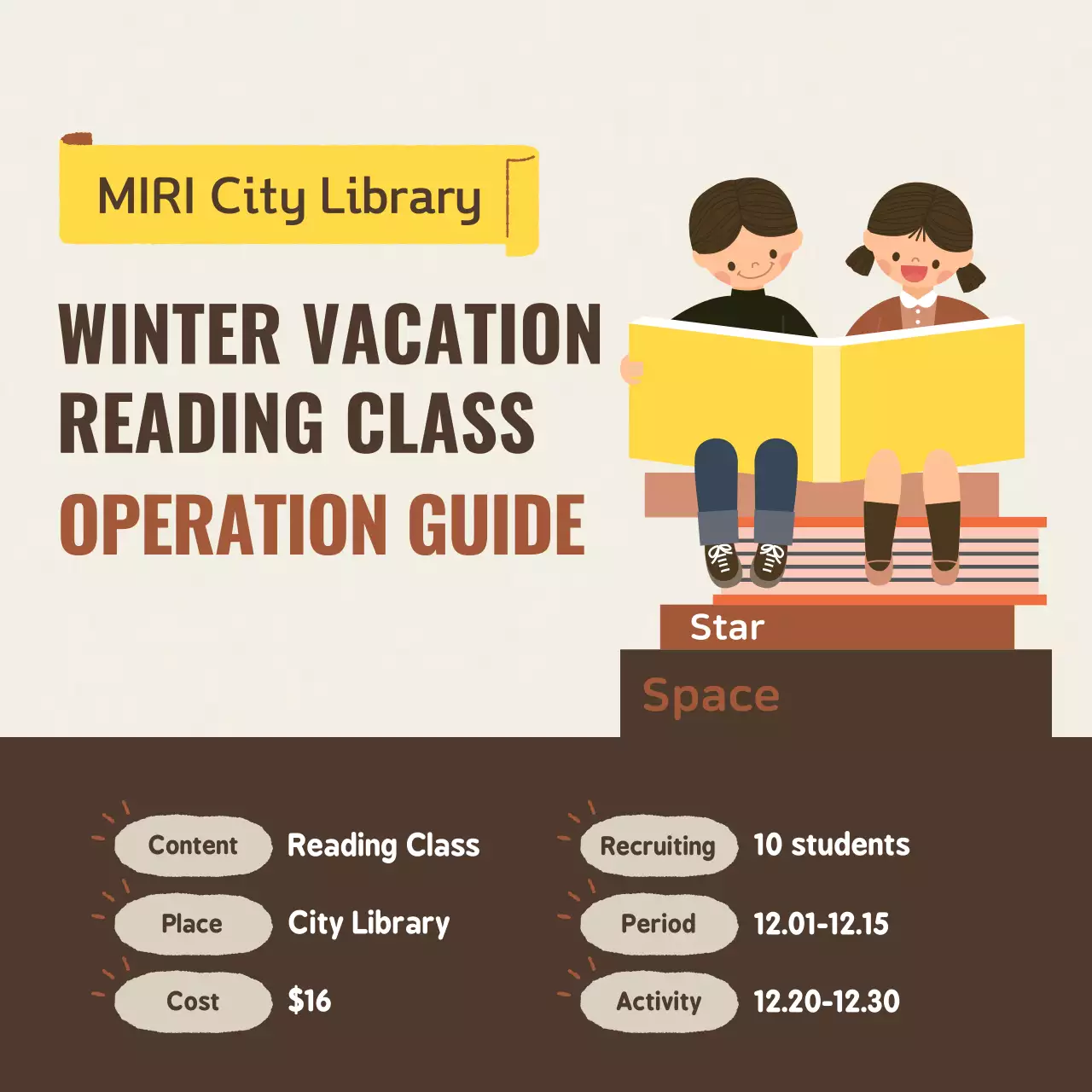 Brown Simple Reading Guide Social Media Post