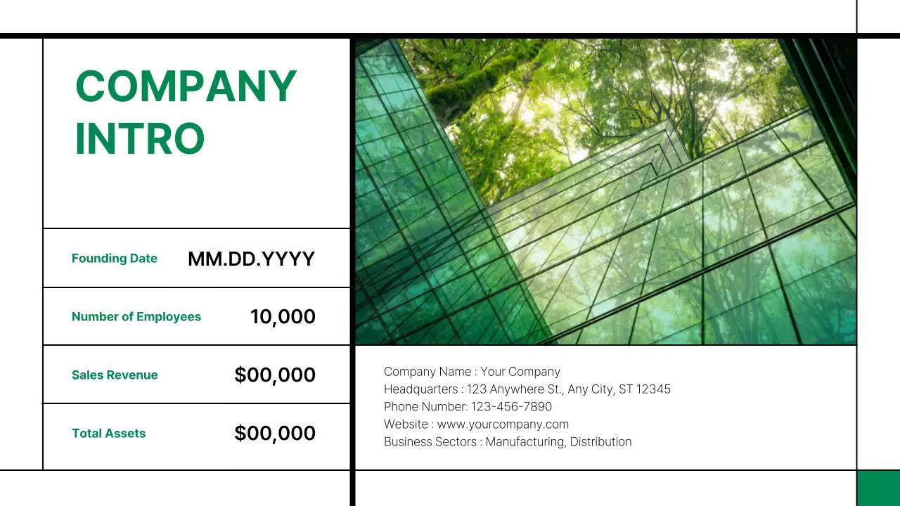 Green Modern Esg 보고서 문서 프레젠테이션