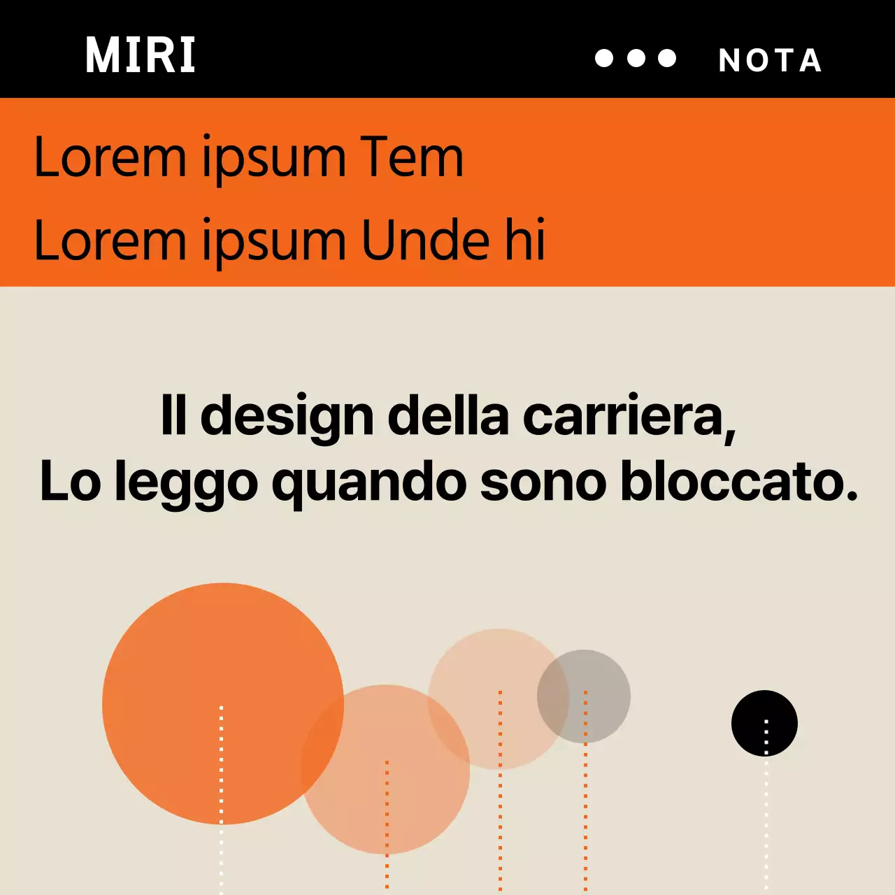 Piano aziendale semplice in arancione e beige