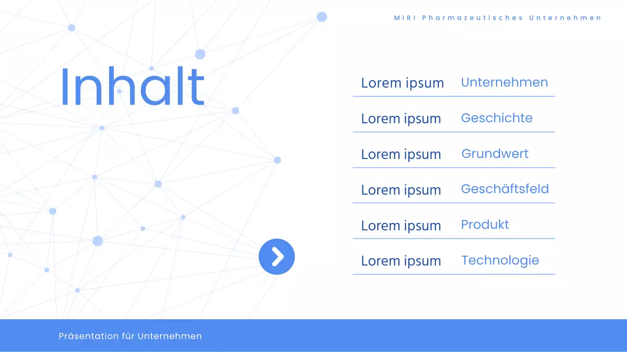 Modernes pharmazeutisches Gesundheitswesen - Ausschreibungsvorschlag in Weiß und Blau